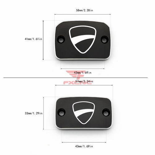 Tapas de líquido de frenos de depósito para Ducati Monster 600 695 696 S2R 800 795 796 - Imagen 4 de 11