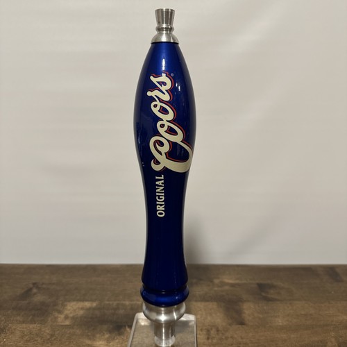 Original Coors Bier Zapfhahn Bargriff blau Holz 11,5" Stiftform Zapfhahn - Bild 6 von 8