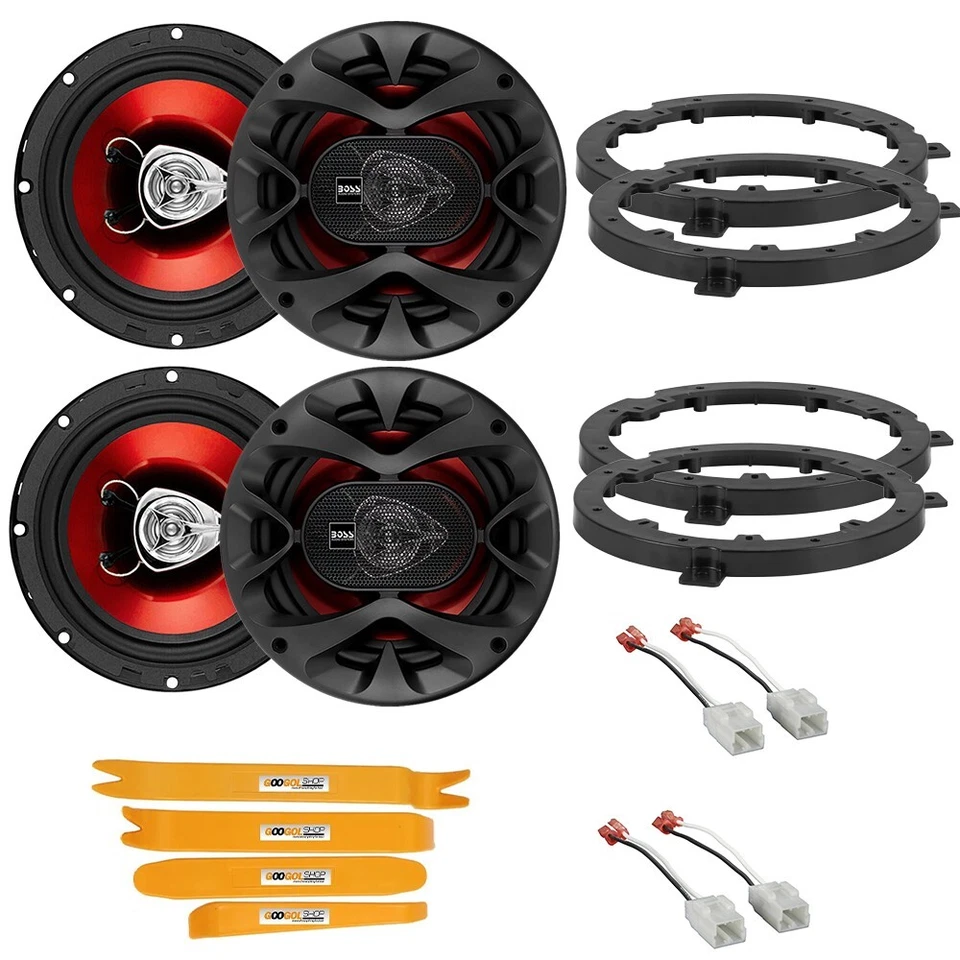 Paquete de altavoces delanteros y traseros BOSS Audio 200W 6,5" para Jeep Wrangler 2007-2017 Foto 2 de 4