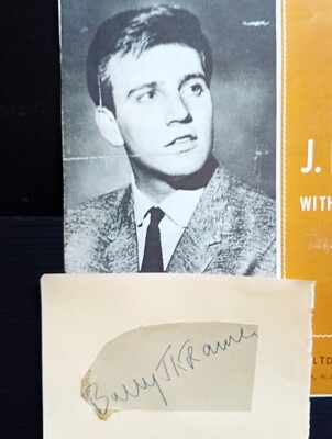   BILLY J KRAMER  signed Page From A Vintage Autograph Book  READY For FRAMING