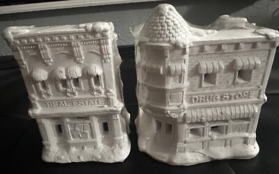 California Creations Christmas Village Drug Store & Real Estate Office!!!