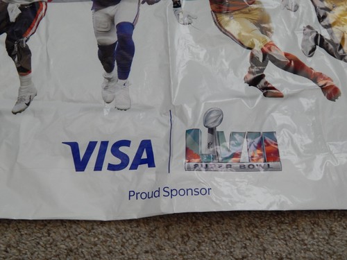 SUPER BOWL LVII (57) ARIZONA 02/12/23 VISA FOOTBALL NFL SHOP PLASTIC BAG 24 X 24 - Picture 7 of 9