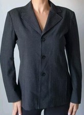 Genny Moda S.P.A. Ancona Women's Wool Blend Striped Italy Blazer! Size 44 US M