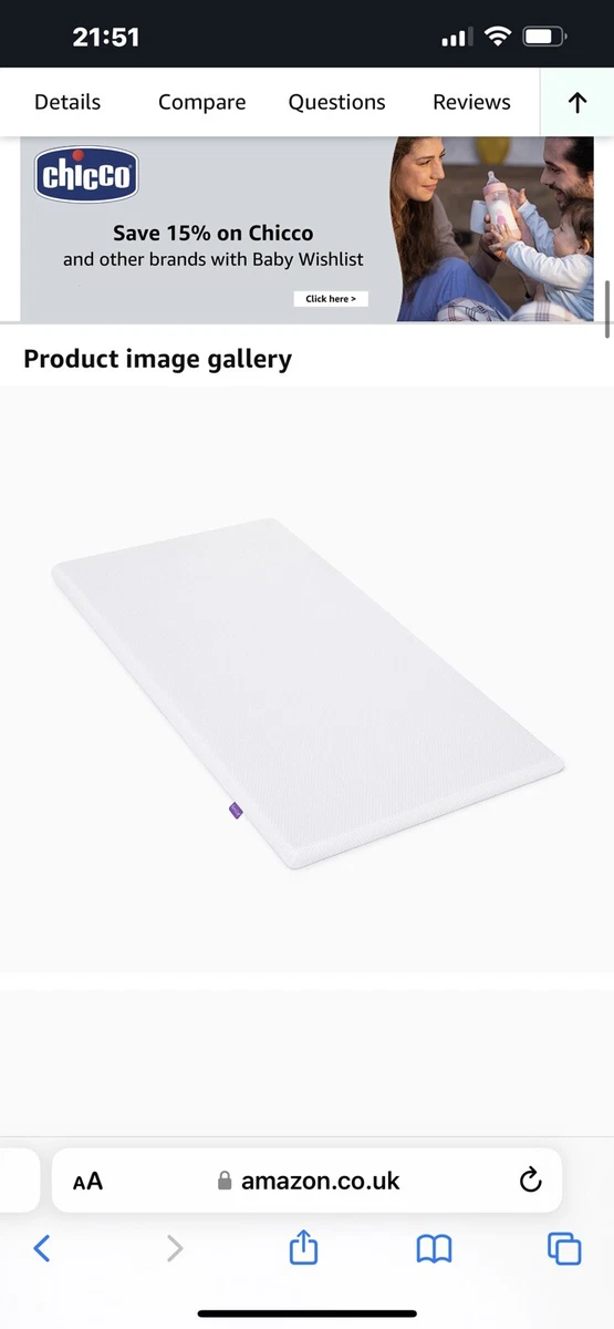 Crib mattress top 80.5 x 51