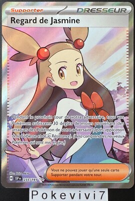 Pokemon Karte JASMINBLICK 233/191 FA Full Art EV8 SSP FR NEU