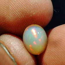 1.10 Cts Ethiopian Opal Oval Cabochon Welo Multi Fire Opal Loose Stone 9x7 mm