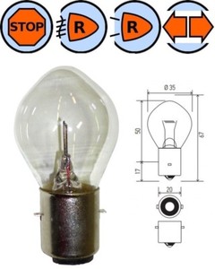 Bulb 12v 35w Ba20s Bosch Car Old School Vintage Rear Retro
