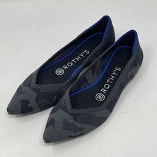Rothy  s The Point Women's Size 6.5 Dark Gray Camo Flats