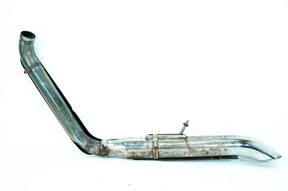 06 Harley Heritage Softail Classic OEM cabezal de escape delantero tubo silenciador 1329 Foto 2 de 4