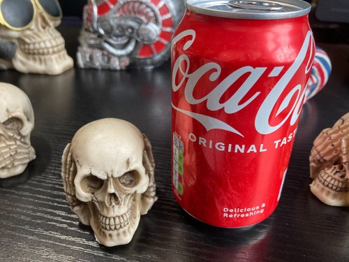 Set 3 Small Skulls Decoration Figurine Ornament Speak No, Hear No, See No Evil - Picture 3 of 12