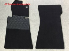 Fußmatten Autoteppich für Mercedes SL R107 Cabrio schwarz Velours Kunstleder Neu