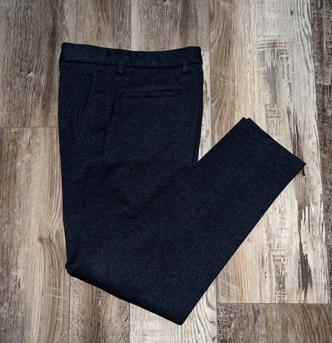 Pantaloni Zara Uomo Business Casual Abito Blu Navy Scuro 29x32 - Foto 9 di 9