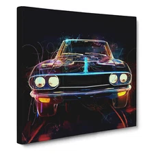 Car Digital Art No.1 Canvas Wall Art Print Framed Picture Home Office Decor