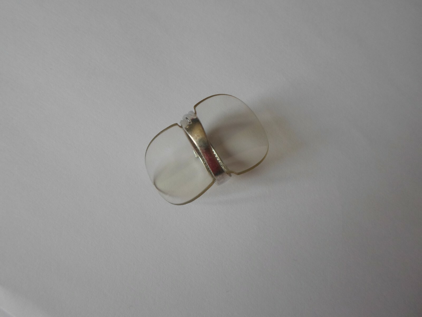 solid silver ring, interlaced, zirconiums, size 5… - image 4