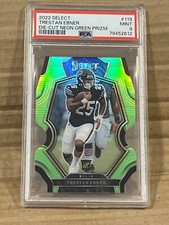 2022 Select Trestan Ebner Die Cut Neon Green Prizm Rookie Card RC 70/299 PSA 9