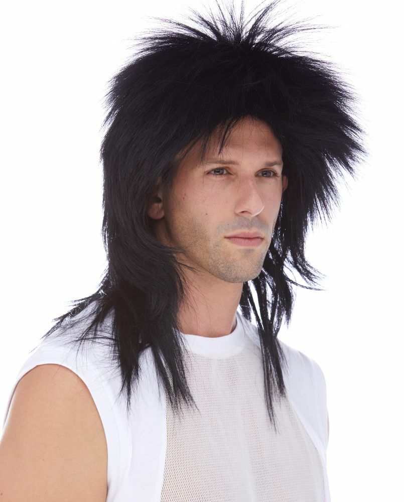 80'S PUNK LONG ROCKER SPIKY EMO COSTUME WIG HEAVY METAL GLAM