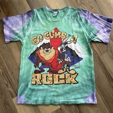Vintage 1994 Bugs Bunny Tasmanian Devil Climbing Tee T-shirt RARE XL