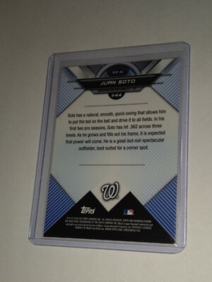 2018 BOWMAN CHROME JUAN SOTO BOWMAN SCOUTS' TOP 100 NATIONALS | eBay