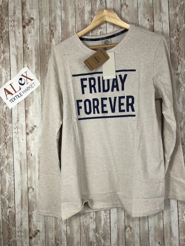 Conjunto de pijama de facto para hombre conjunto grande para dormir pantalones de salón camisa Friday Forever N81 Foto 4 de 4