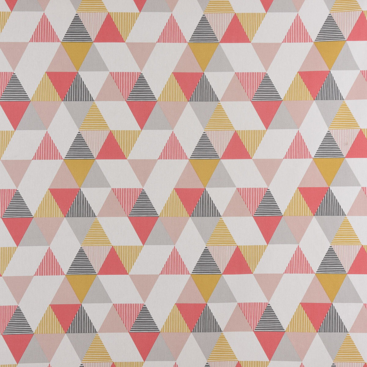 Clarke Clarke Decorative Cotton Fabric Upholstery Fabric Triangles Pink  138cm