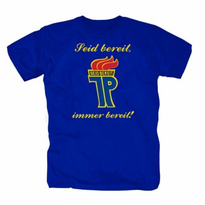 Jungpionier -Seid Bereit- DDR Pionier FDJ SED T-Shirt S-5XL blau