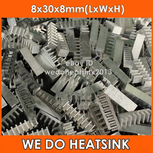 10pcs Extruded 8*30*8mm Heat Sink Cooler Aluminum 8x30x8mm Heatsink For DIP