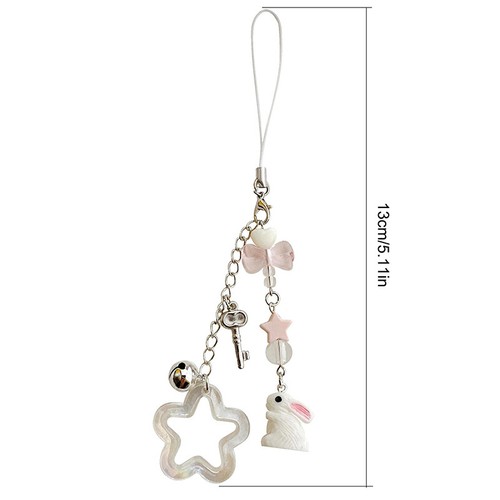 Cute Little Bunny Pendant Keychain Phone Chain Decoration Accessories Gifts - 第 3/6 張圖片