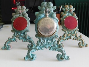 Montre à Gousset Plaquée Or - Cadran Blanc Ciselé - Mouvement Mécanique - Suisse - Occasion Bon état
