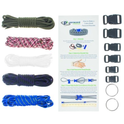 Paracord Survival Bracelet & Project Kit - Bracelets, Crafting and More