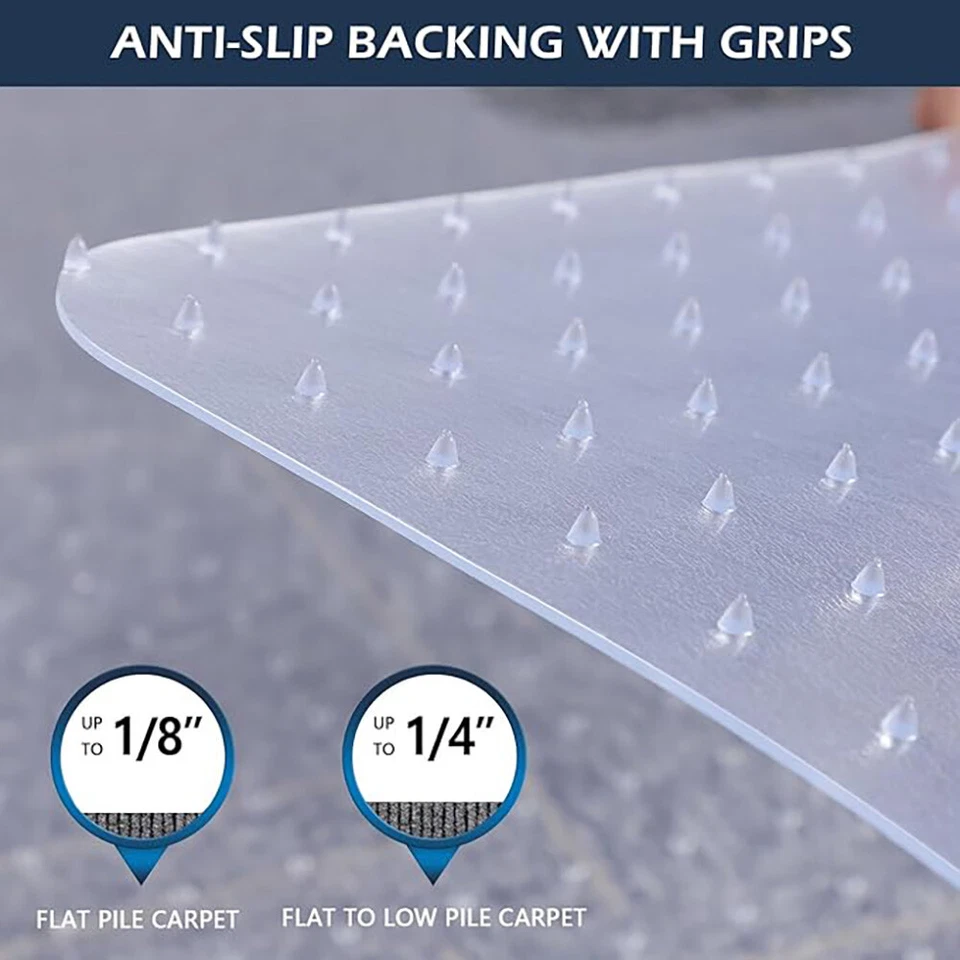 48" x 36" PVC Home Office Chair Floor Mat with Nail for Protect Carpet 2.0mm Hot - Image 3 of 4