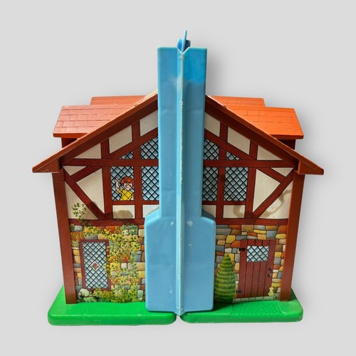 Vintage Fisher Price Little People Tudor Play Family House 1980 Brown Blue READ - Picture 2 of 22