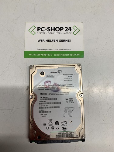 Seagate Momentus 5400.3 ST9160821AS HDD SATA I 160GB 2.5 Festplatte