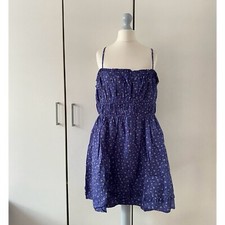 Free People Gabby Mini Dress Size L Large Sleeveless Indigo