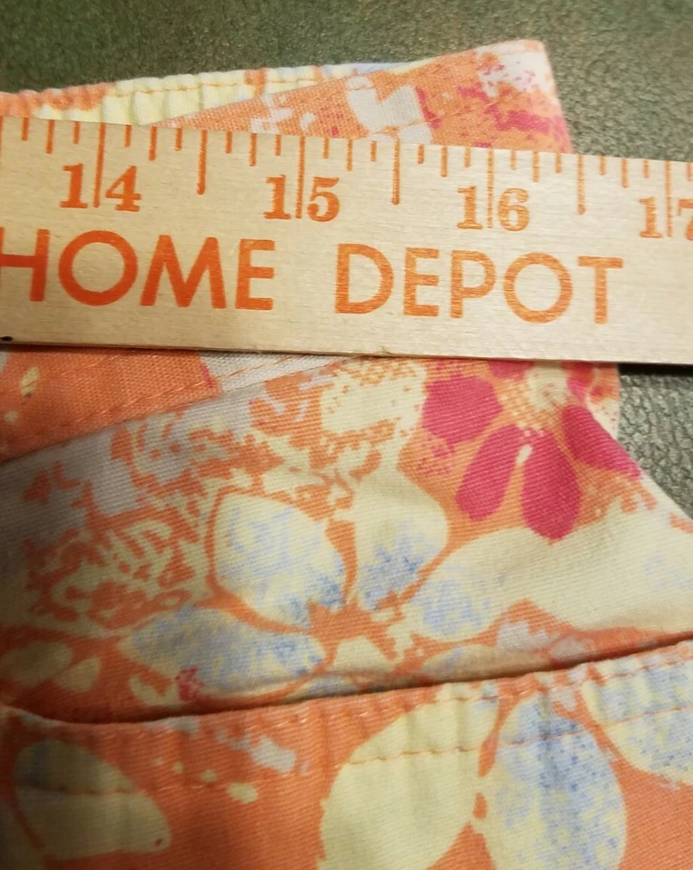 Брюки-капри Sag Harbor женские размер 16 W 34x21 оранжевые с цветочным узором широкие штанины с высоким подъемом на молнии - Изображение 4 из 4