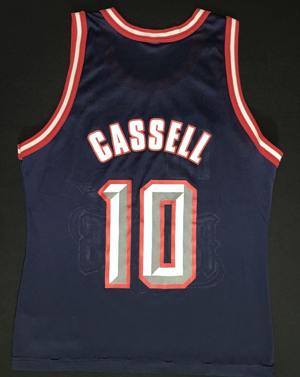 8*8様 HOUSTON Rockets CASSELL 10 ジャージ 40サ Rare VTG 90s NBA Champion Houston Rockets Sam Cassell 10