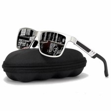 LANON Herren HD Polarisiert Sonnenbrille 100% UV400 -Polycarbonat  Pilotenbrille