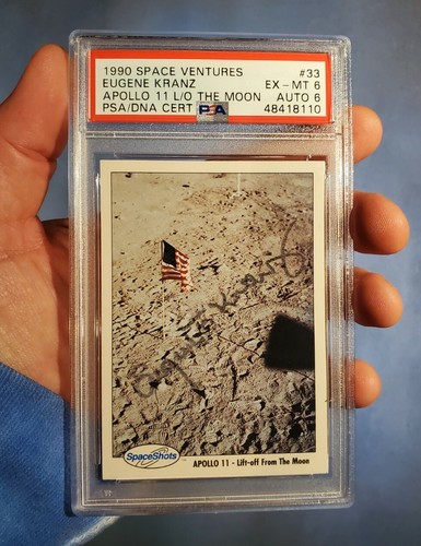 1990 Eugene Kranz Apollo 11 Space Shots Ventures Signed Graded PSA 6 AUTO NASA - Picture 5 of 5