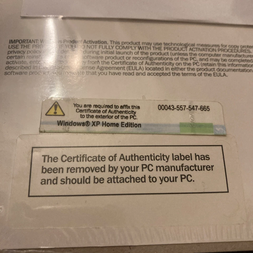 Microsoft Windows XP Home Edition Version 2002 W/ Service Pack 1a Sealed NO CODE - image 4 of 4