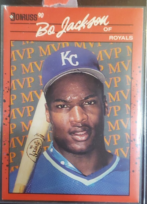 BO JACKSON 1990 Donruss MVP BC-1 *Quadruple Error - READ! Hat