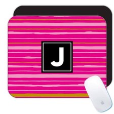 Gift Mousepad : Stripes Pink Gold Scandinavian Modern Contemporary Design