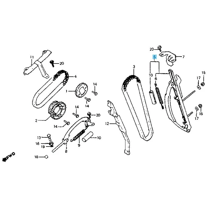 HONDA NIGHTHAWK 750 CB750SC 82-83 Genuine Cam Chain Tensioner 14500-425-020 OOEM - Image 4 of 4