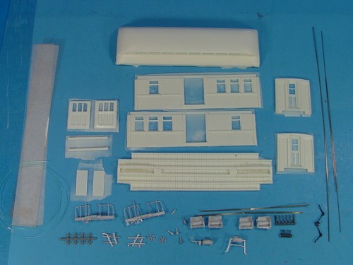 Sn3 REALLY SHORT OPEN PLATFORM COMBINE PASSENGER CAR WISEMAN MODEL SERVICES KIT - Picture 2 of 3