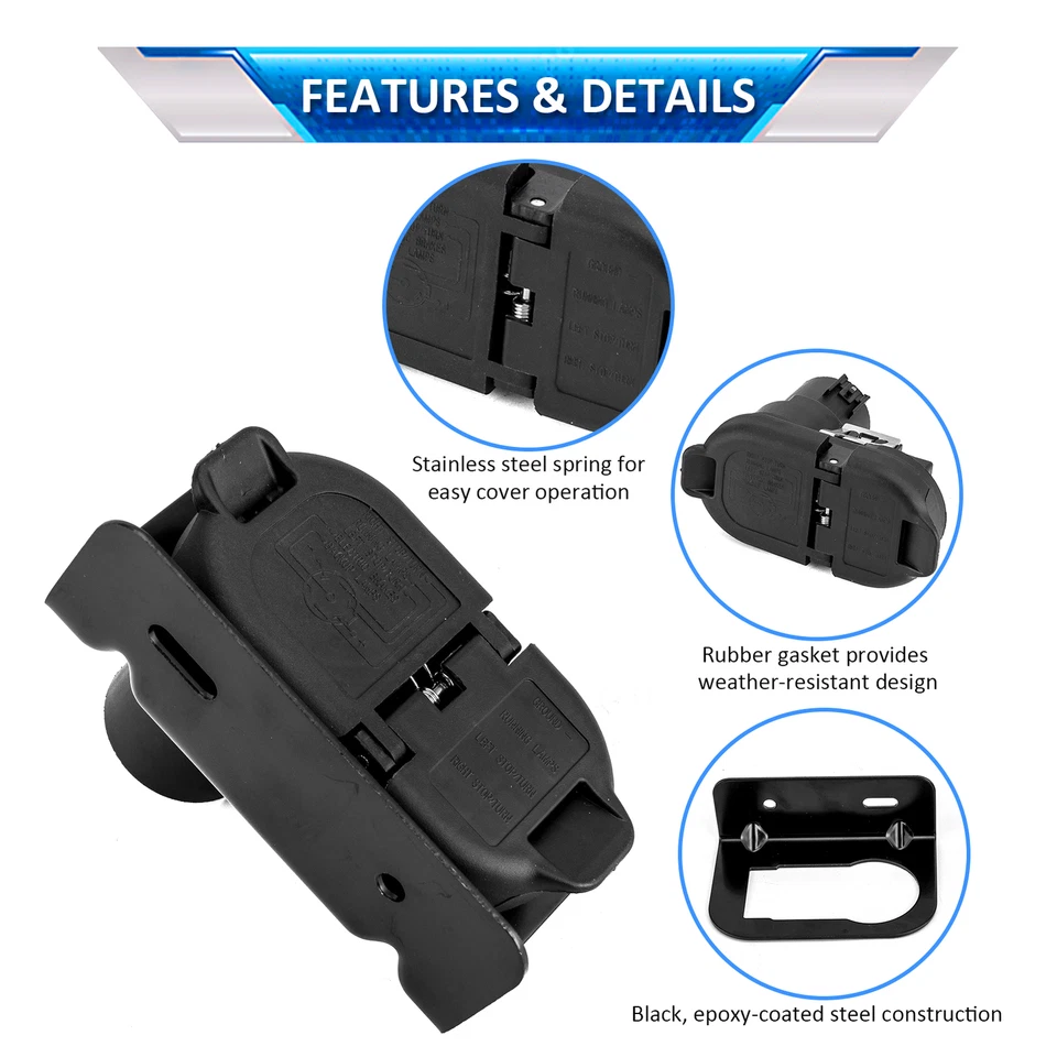 7/4 Way Trailer Connector For 99-25 F250 F350 Super Duty w/factory 7-Way - Image 2 of 4