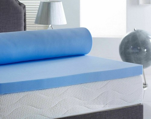 Cool Blue Memory Foam Mattress Topper Available In Different Thickness Ebay