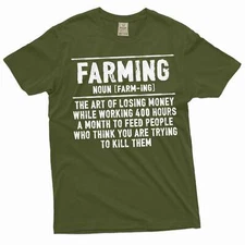 Men's Funny Farming definition Tshirt Farmer Birthday Christmas Gift Shirt