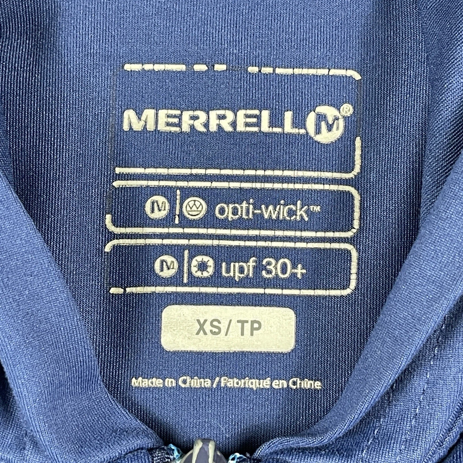 merrell full zip wicking upf hiking camping top jacket