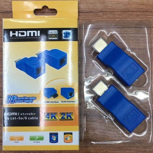 2Pcs 1080P HDMI Extender to RJ45 Over Cat 5e/6 Network LAN Ethernet Adapter US - Picture 13 of 19