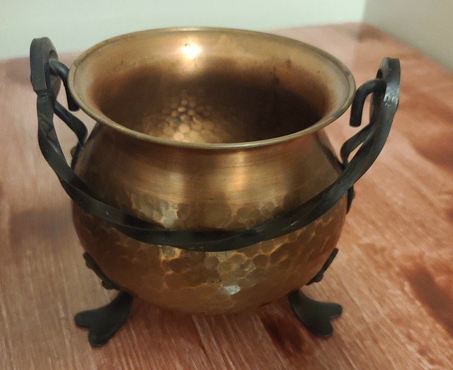 Vintage Copper Pot With Cast Iron Handle Made In Germany eBay