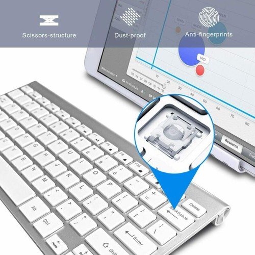 Wireless Keyboard and Mouse Combo, 2.4GHz Slim Quiet for For Windows, PC, Laptop - Picture 4 of 15