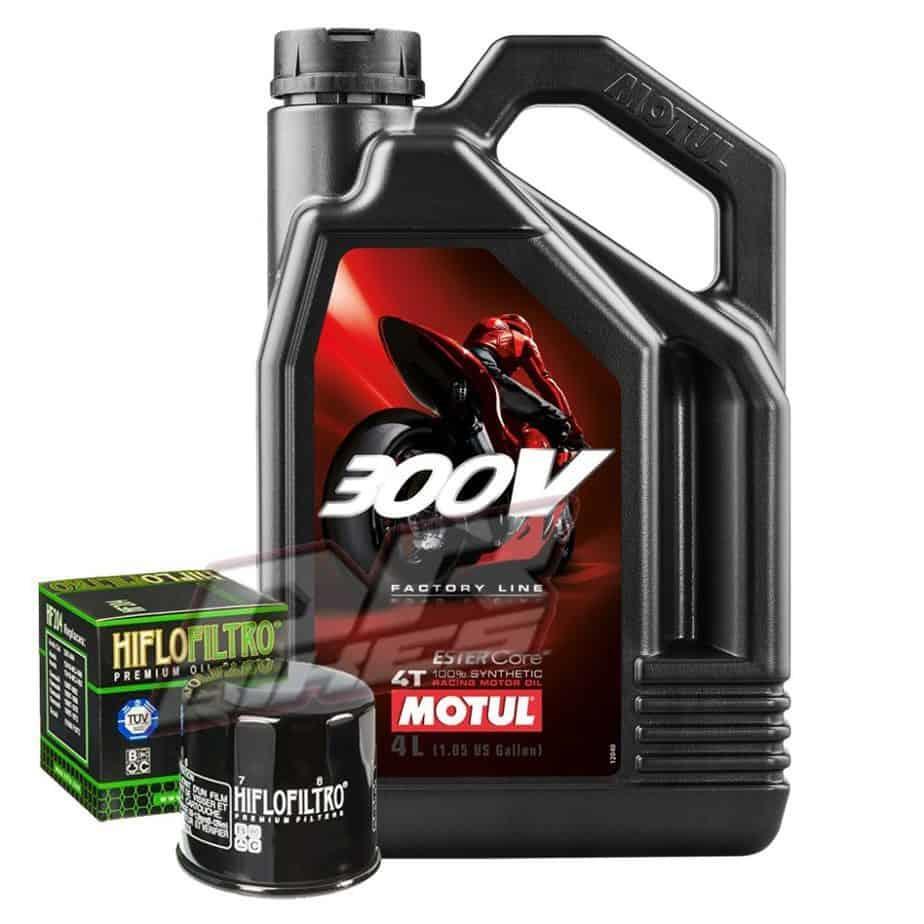Honda CBR1000RR Fireblade 2004 2005 Motul 300V 10W40 and Oil
